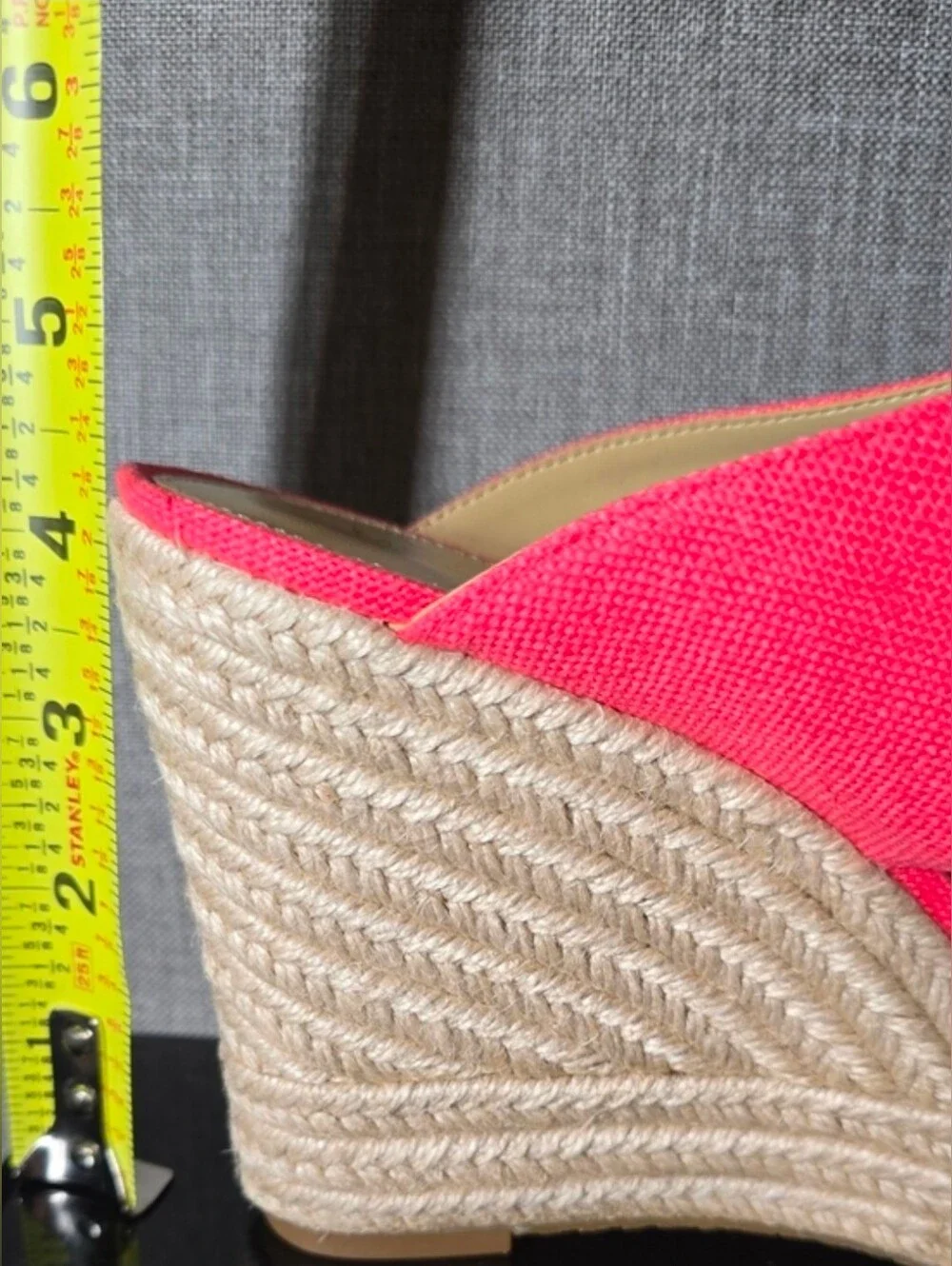 Michael Kors Women's Bradley Canvas Espadrille Wedge Geranium